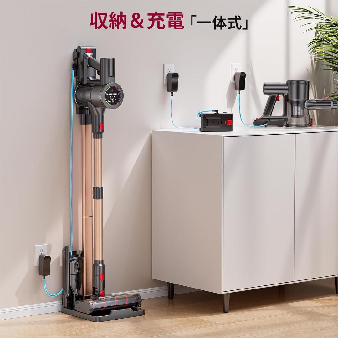 【時短家電】AI搭載コードレス掃除機 100Kpa 髪の毛も瞬間吸引 サイクロン