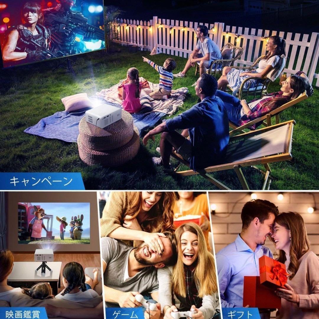 超小型 プロジェクター 家庭用 1080PフルHD 13000LM 4K対応