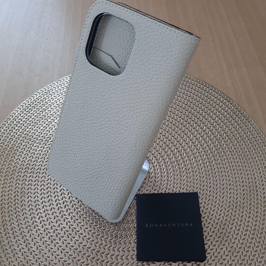 【ボナベンチュラ】ダイアリーケースiPhone 14 Pro Max,アイボリー