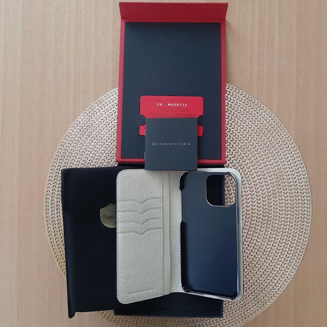 【ボナベンチュラ】ダイアリーケースiPhone 14 Pro Max,アイボリー