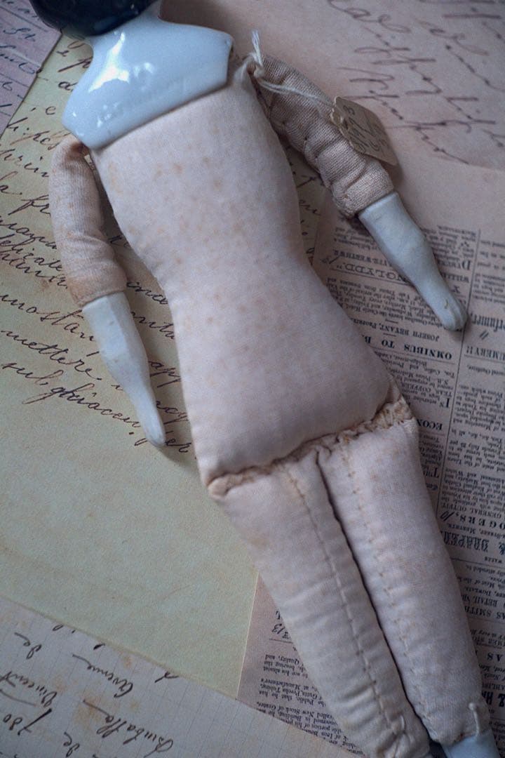 アンティーク チャイナヘッドドール ビスクドール ブロカント ドールハウス