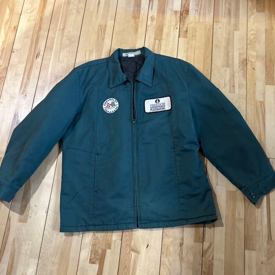 60’s 〜70.sREDKAPワークジャケット USA製 Talon グリーン