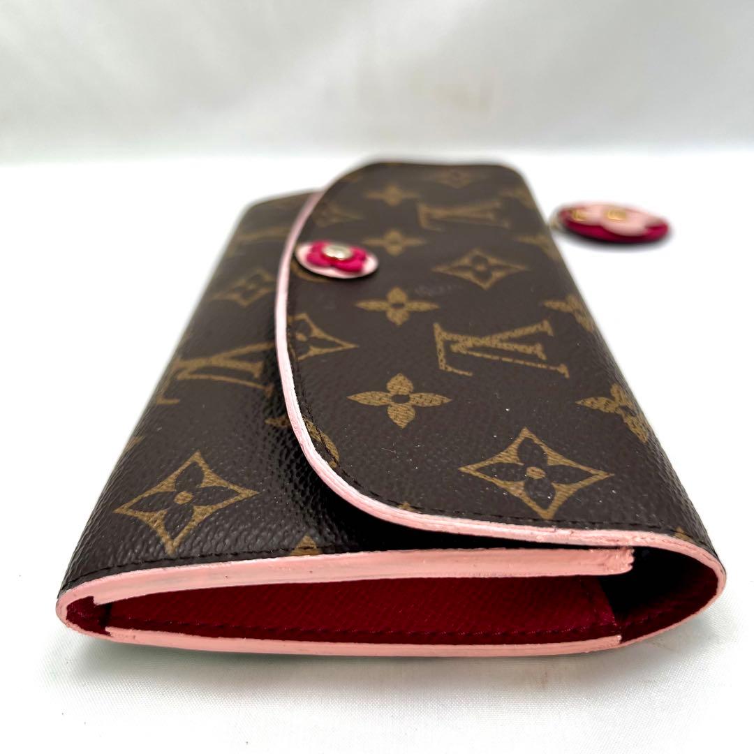 ルイヴィトン モノグラム フラワーチャーム ポルトフォイユ エミリー 長財布