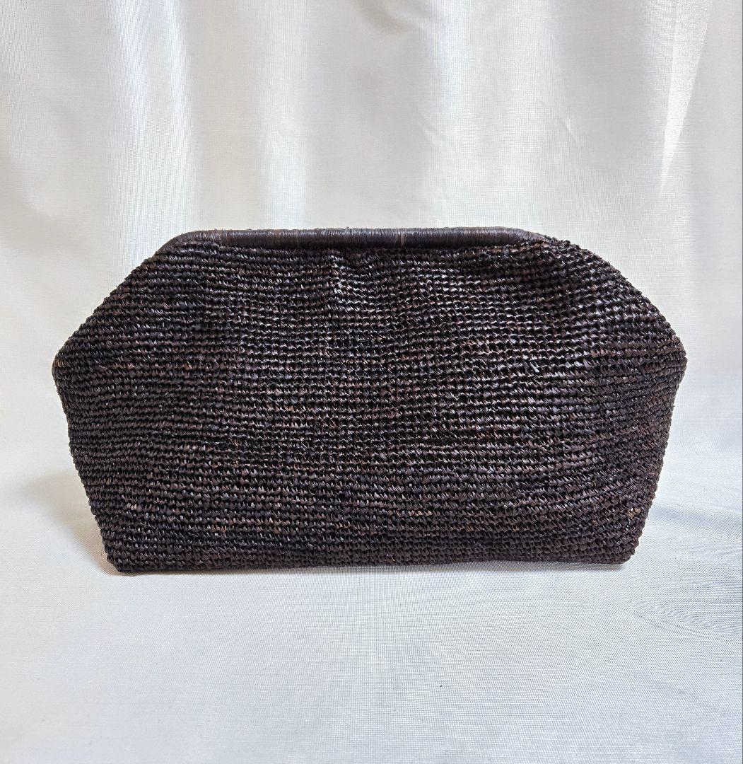 DEUXIEME CLASS A POINT ETC ラフィア クラッチ バッグ