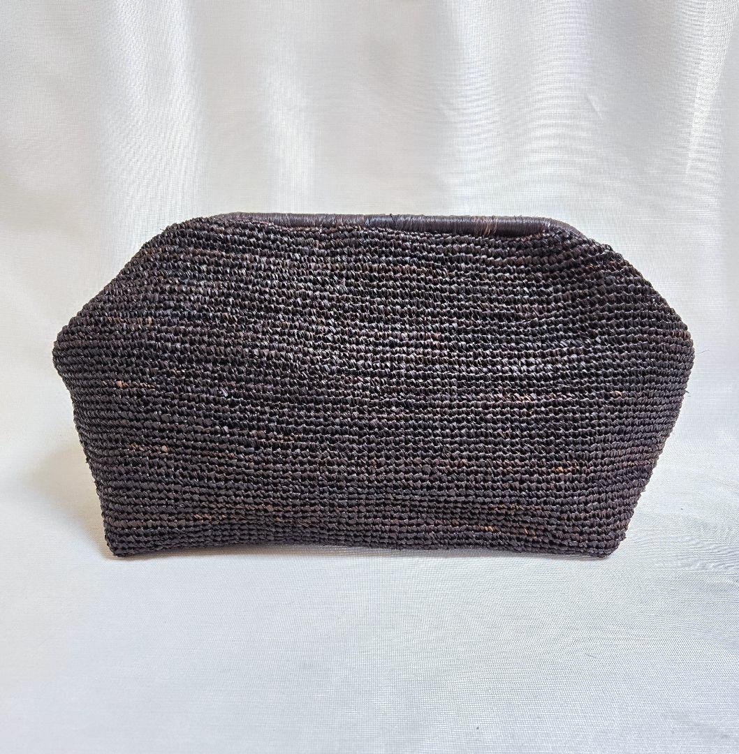 DEUXIEME CLASS A POINT ETC ラフィア クラッチ バッグ