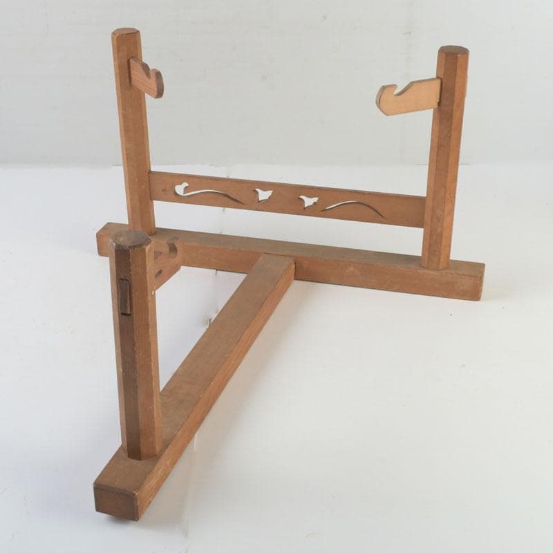 和楽器　和太鼓　締太鼓　梅竹蒔絵胴　台座付　V　9889A