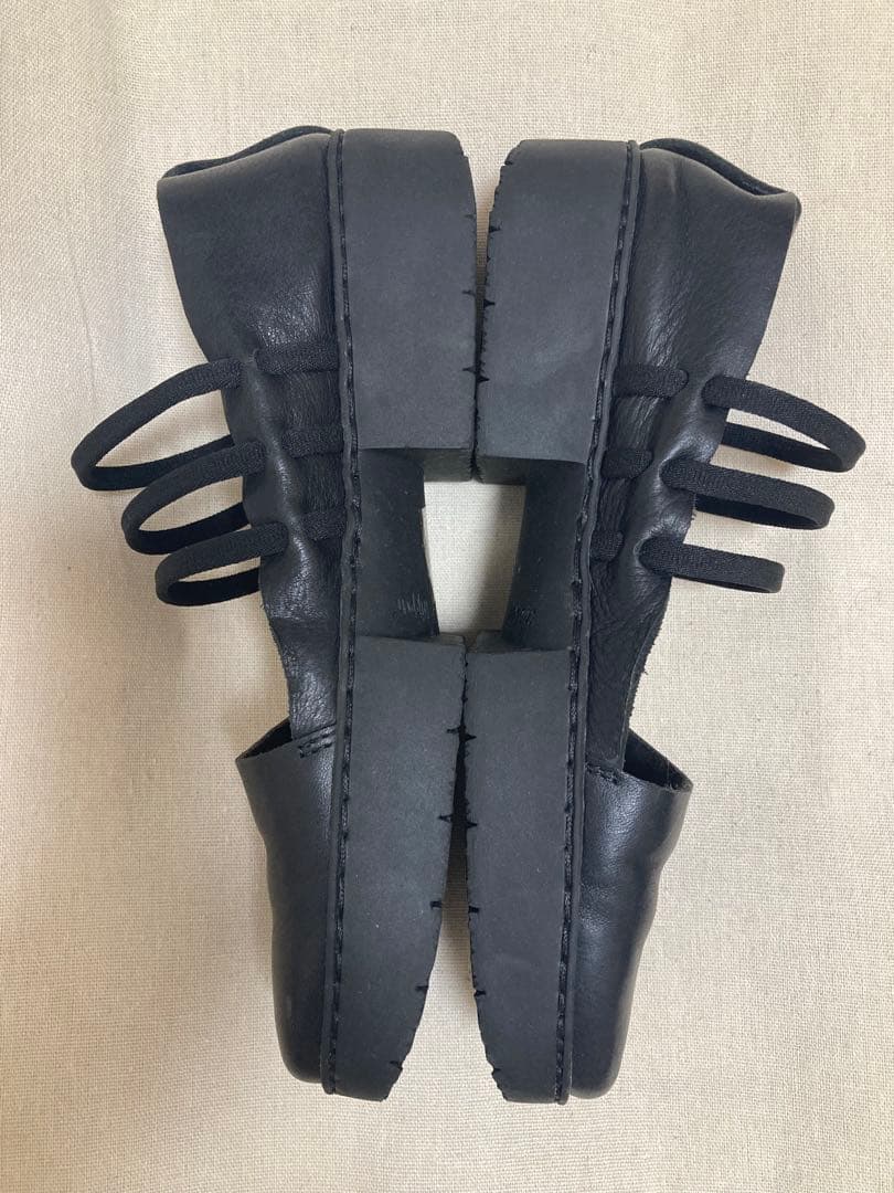 トリッペン　レザーサンダル　黒 24〜24.5cm