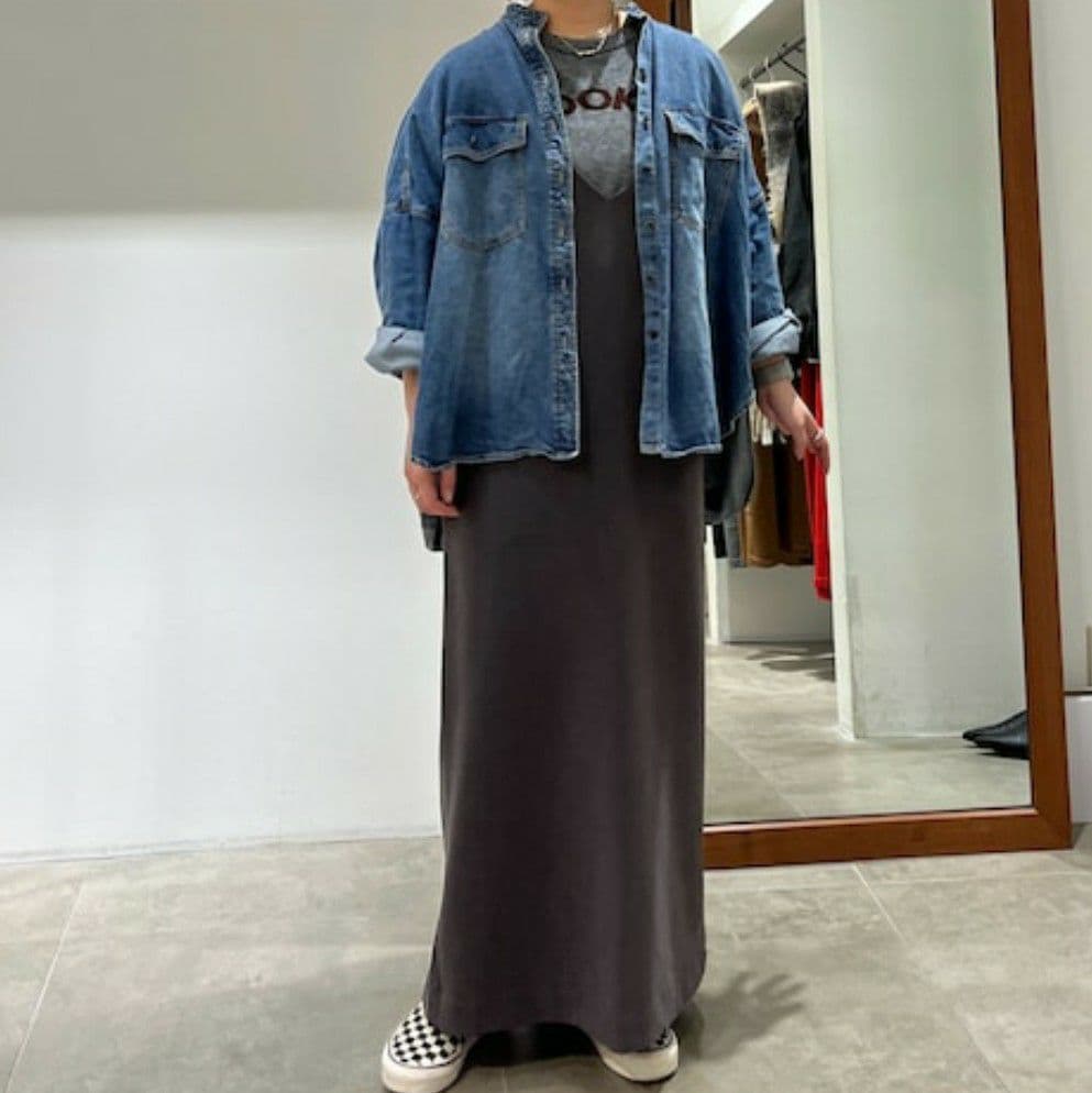 m*r様 バンドカラー デニムシャツ ヴィンテージライク PUAL CE CIN