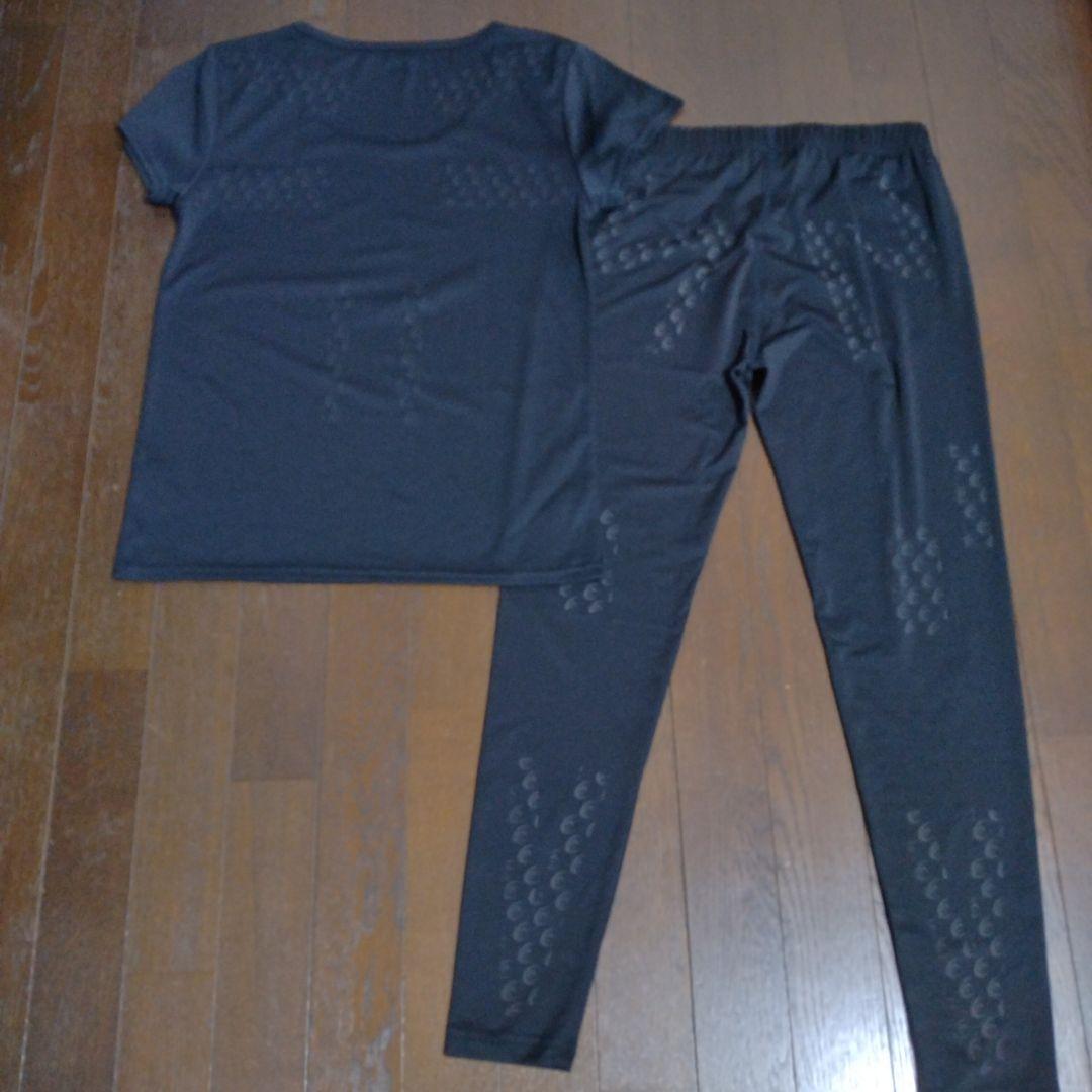 りらいぶ レディース シャツ スパッツ 上下セット LL 黒