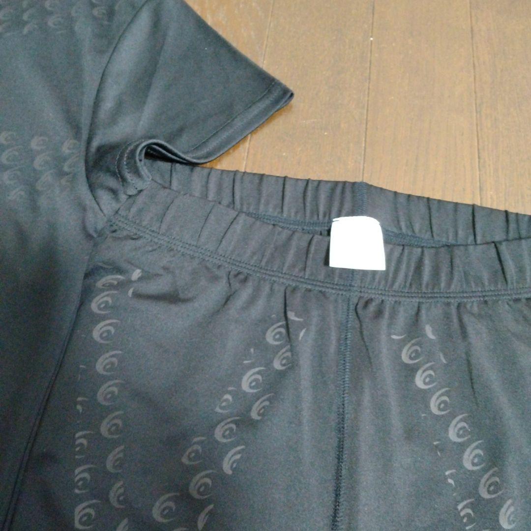 りらいぶ レディース シャツ スパッツ 上下セット LL 黒