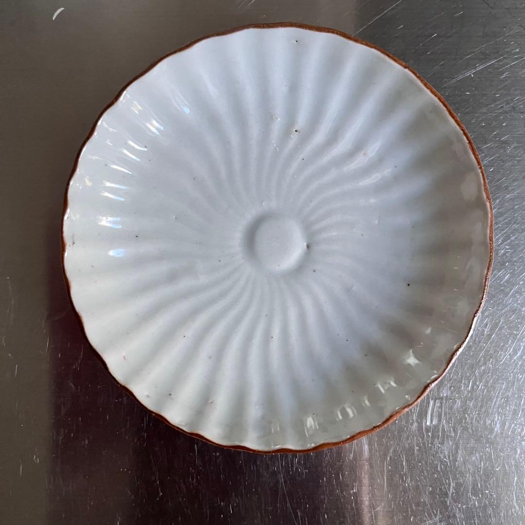 骨董　古伊万里　白磁　菊形　なます皿＆小皿セット