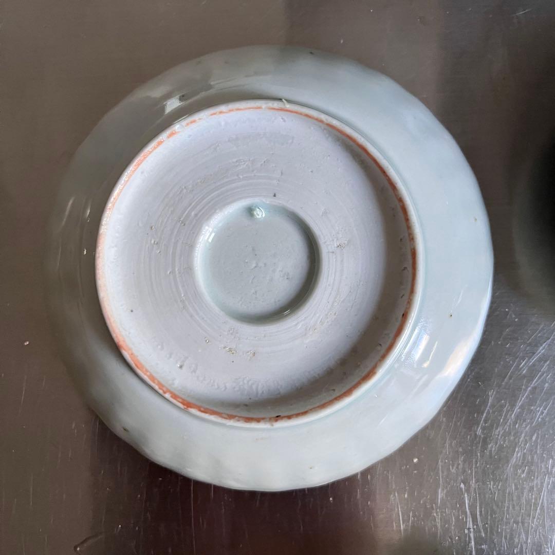 骨董　古伊万里　白磁　菊形　なます皿＆小皿セット