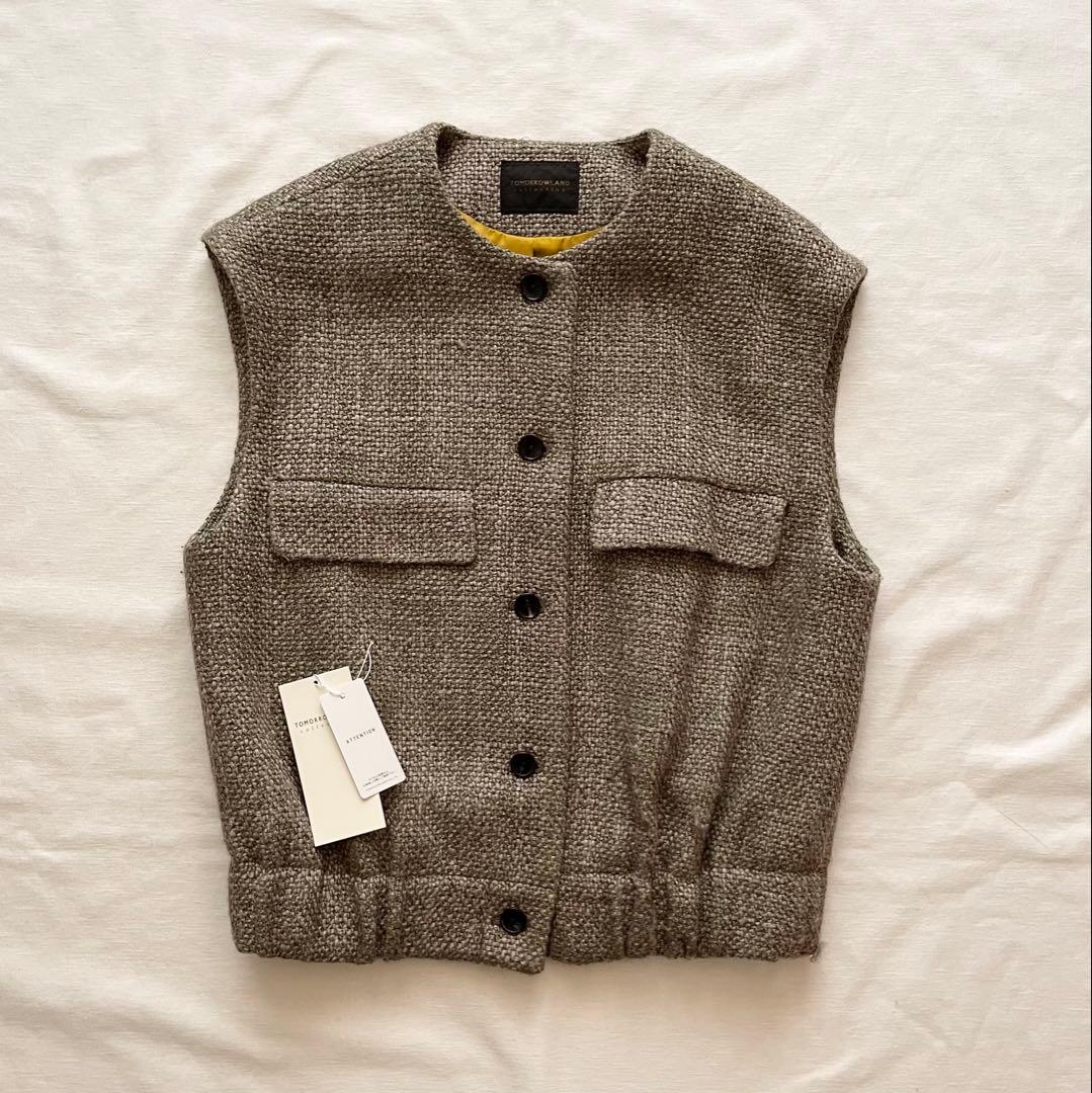 ルナルイ様 TOMORROWLAND ロービングツイード ノースリーブブルゾン