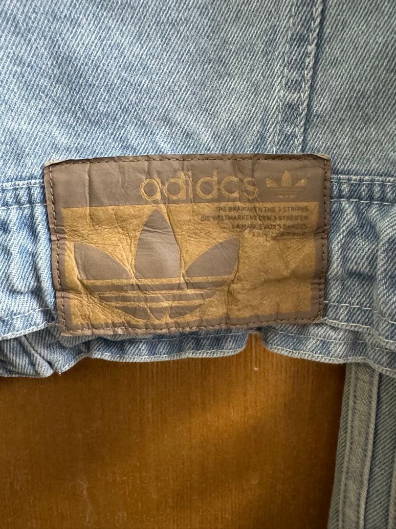 adidas/デニムラインストーンジャケット Mサイズ