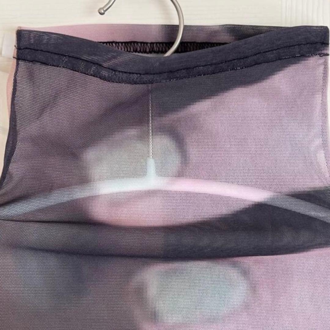 トップス turtleneck long sleeve see through top