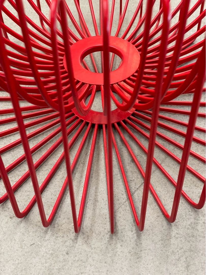 OLD IKEA 90's レトロモダン 赤 オブジェ フルーツバスケット 希少