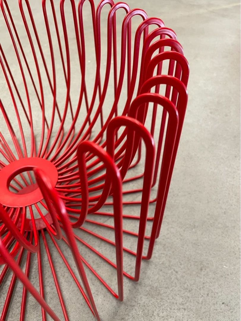 OLD IKEA 90's レトロモダン 赤 オブジェ フルーツバスケット 希少