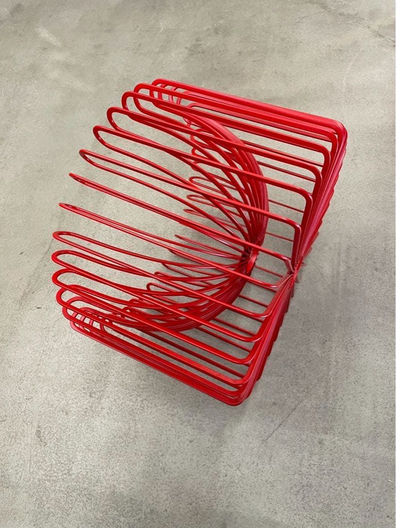 OLD IKEA 90's レトロモダン 赤 オブジェ フルーツバスケット 希少