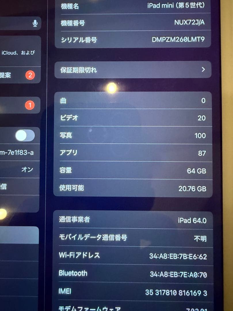 ひ*か様 iPad mini 5 Wi-F＋Cellular 64GB ゴールド