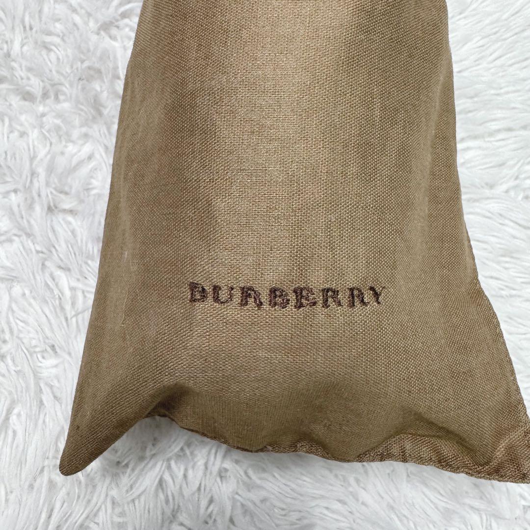 【極美品】バーバリー〈日本製〉ノバチェック柄パイピングロゴ刺繍折り畳み日傘　茶系