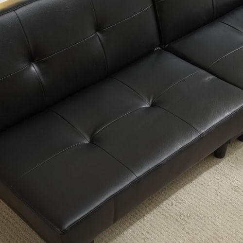 ソファベッド ソファ ベッド ロータイプ 2人 PU リクライニングソファ 背も