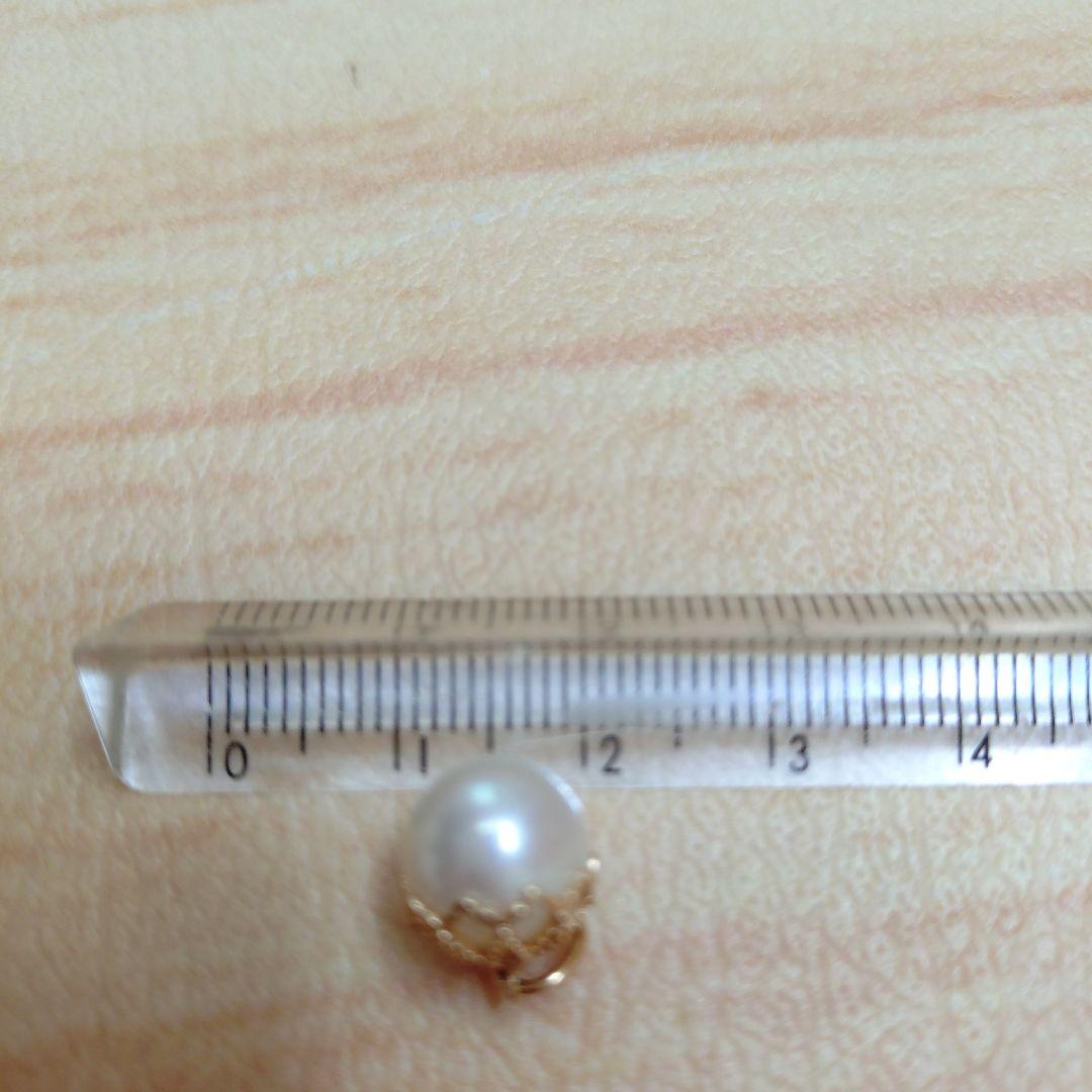 agete　アガット 透かしパール ネックレスチャーム K10