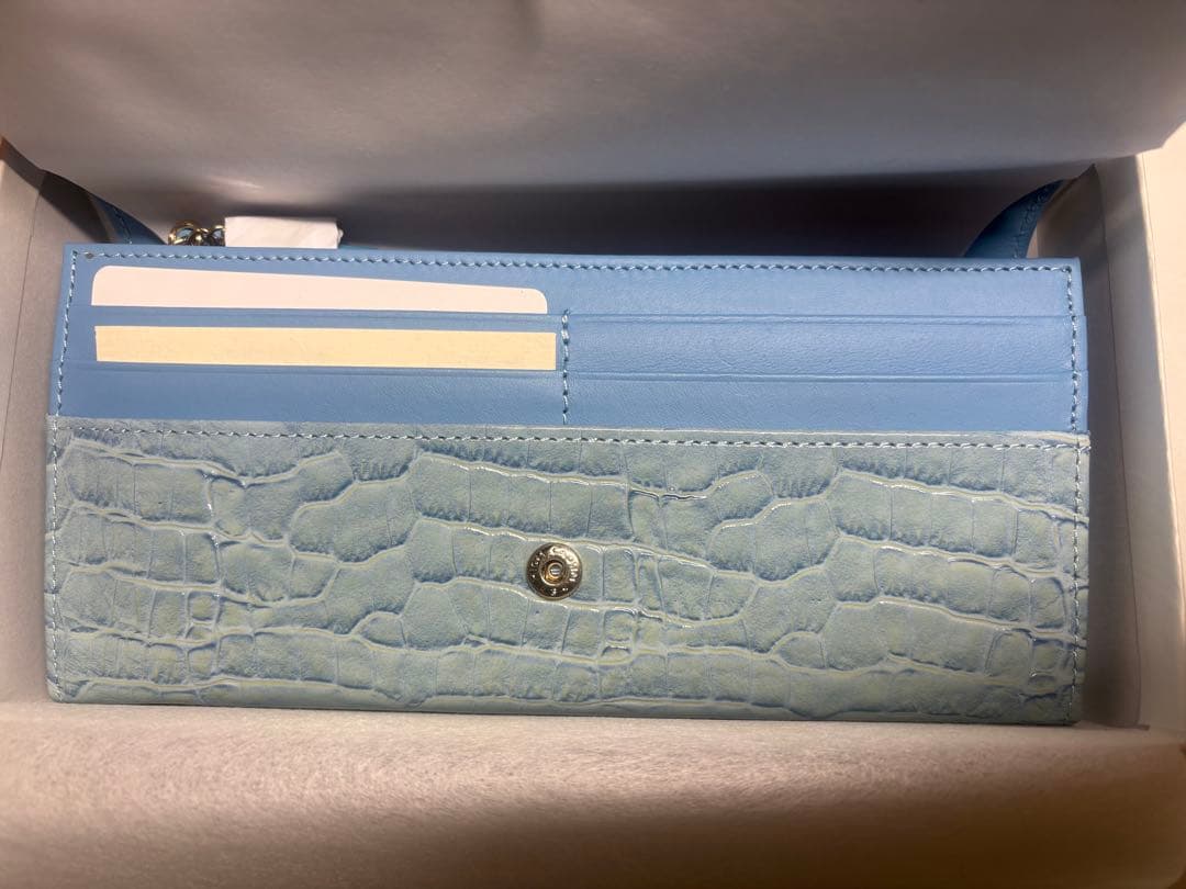 【新品箱付】LANVIN en Bleu ライトブルー 長財布