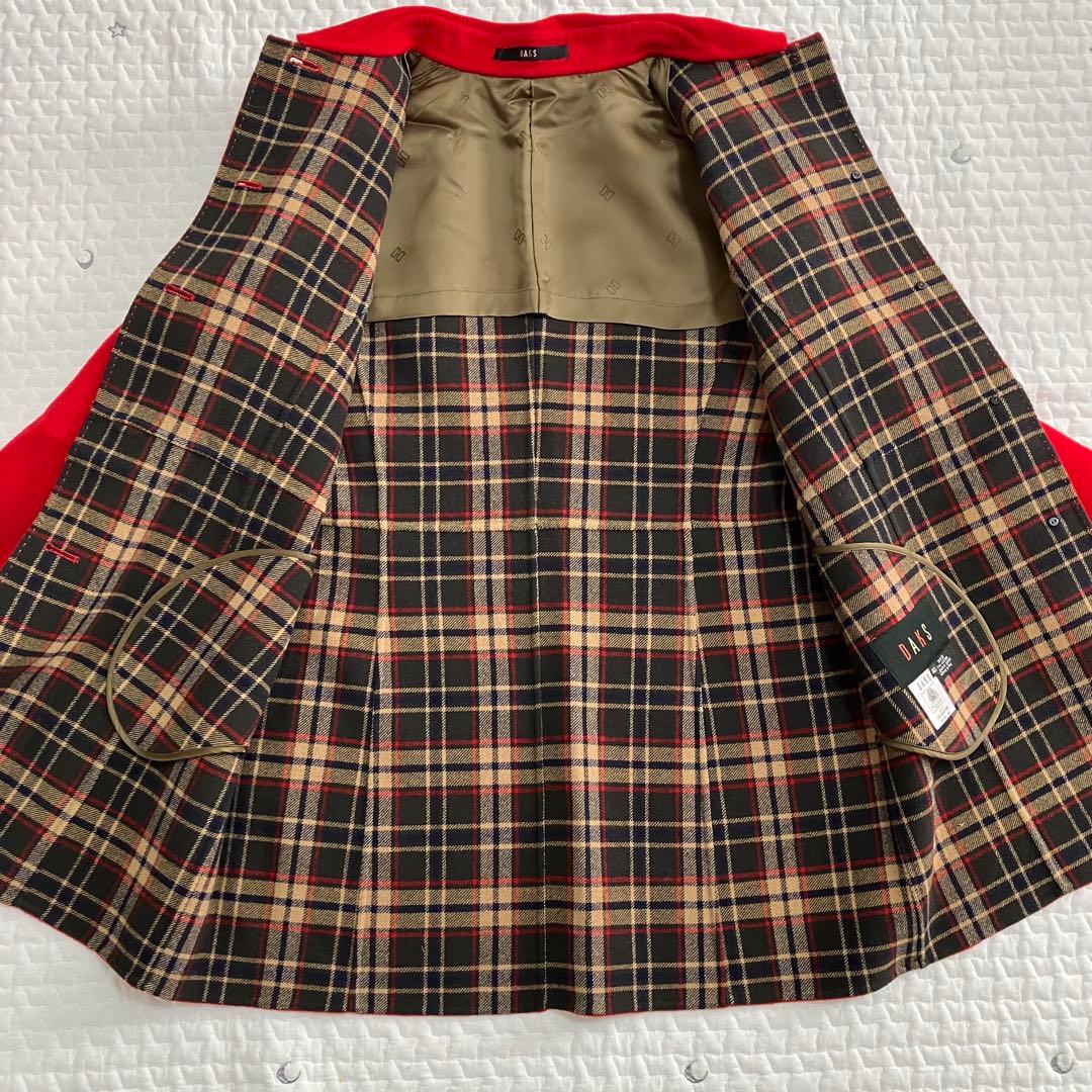 DAKS ダックス　毛100%コート　サイズ40 赤レッド