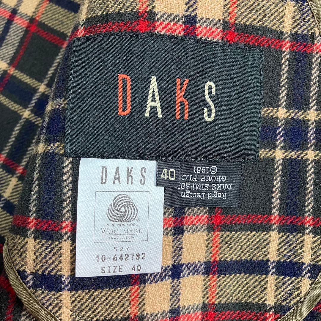 DAKS ダックス　毛100%コート　サイズ40 赤レッド
