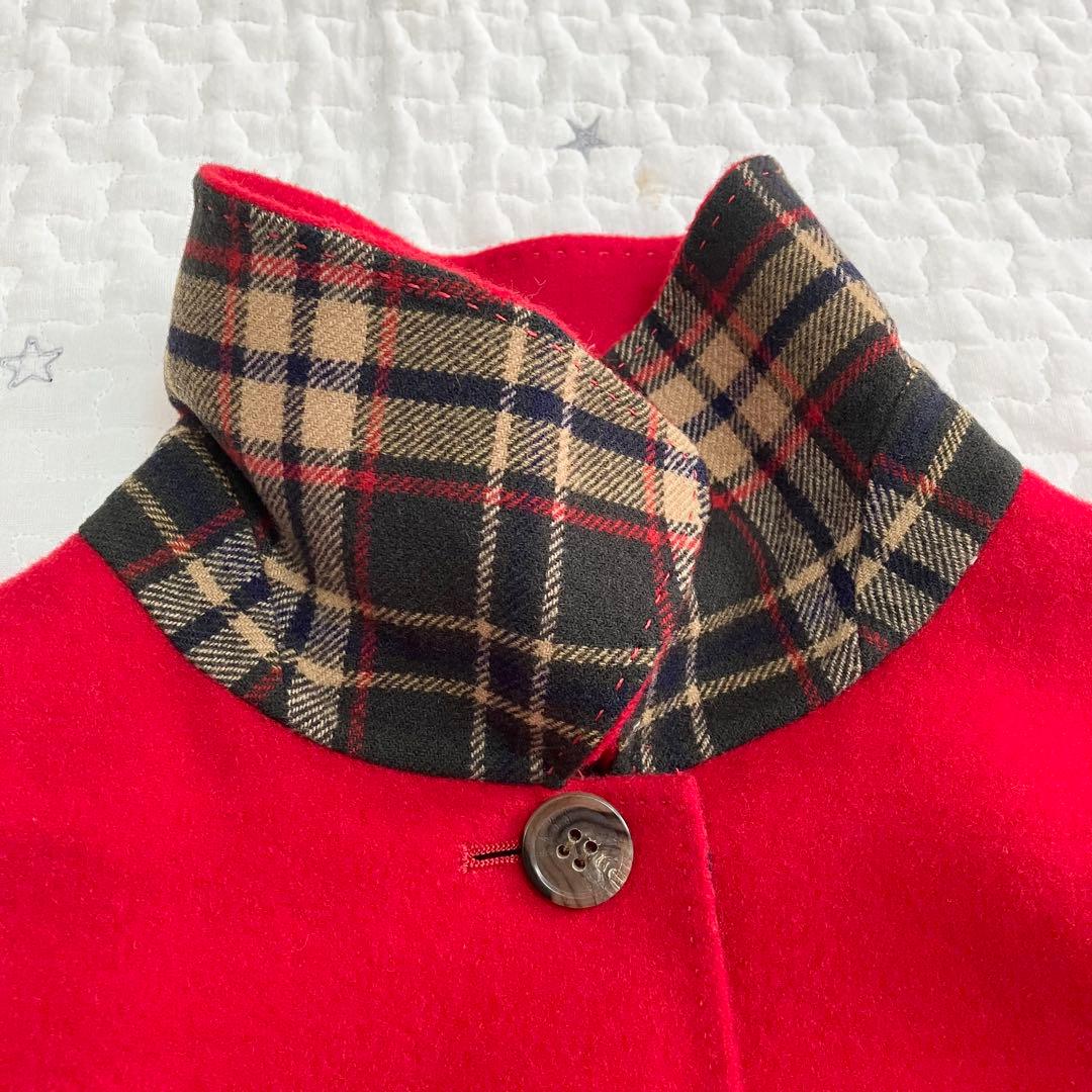 DAKS ダックス　毛100%コート　サイズ40 赤レッド