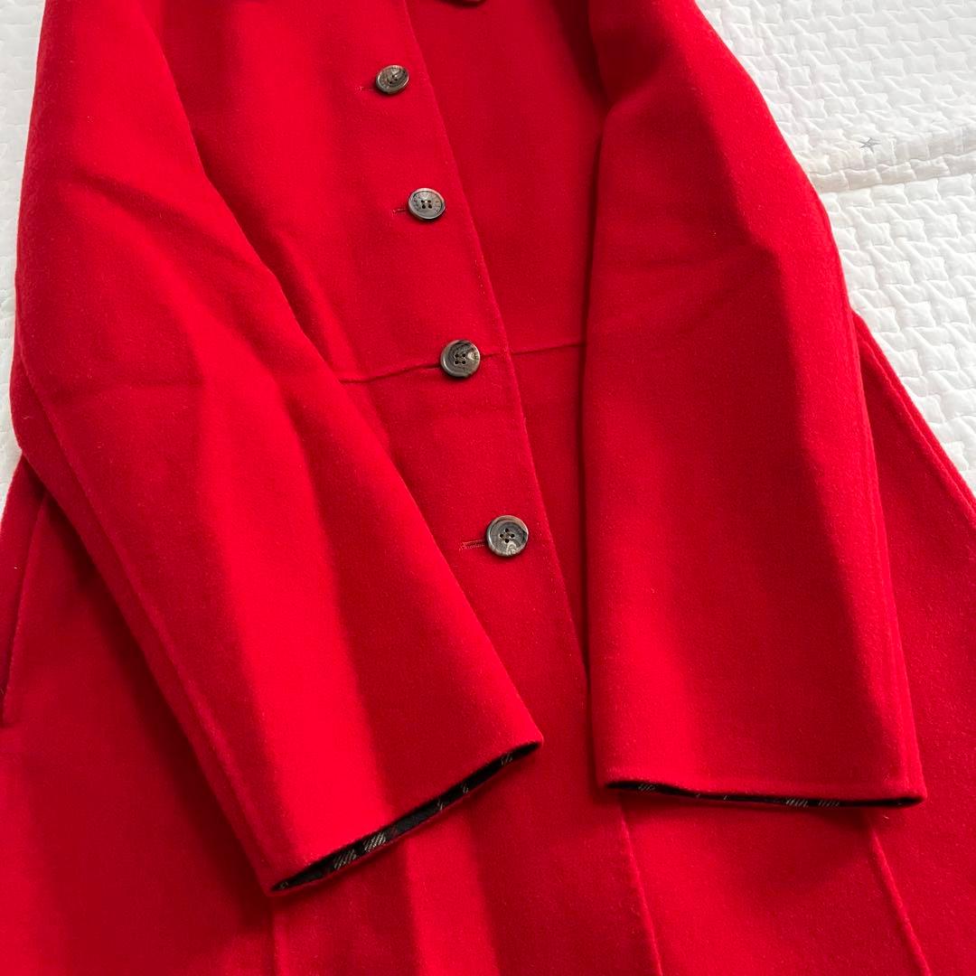 DAKS ダックス　毛100%コート　サイズ40 赤レッド