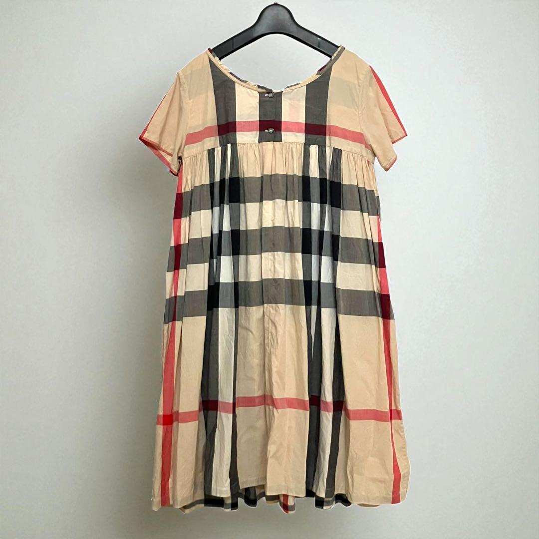 美品　バーバリー　メガチェック　ノバチェック　ワンピース　ベージュ　164 M位