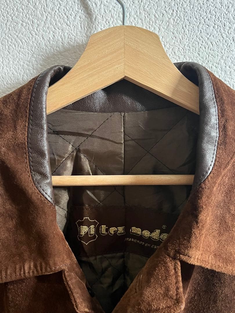 本革 スウェード ハーフコート　カバーオール