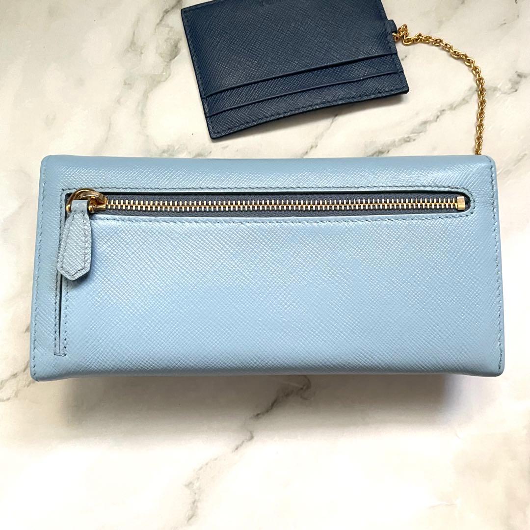 PRADA プラダ サフィアーノ　リボンフィオッコ　長財布　極美品0115-11