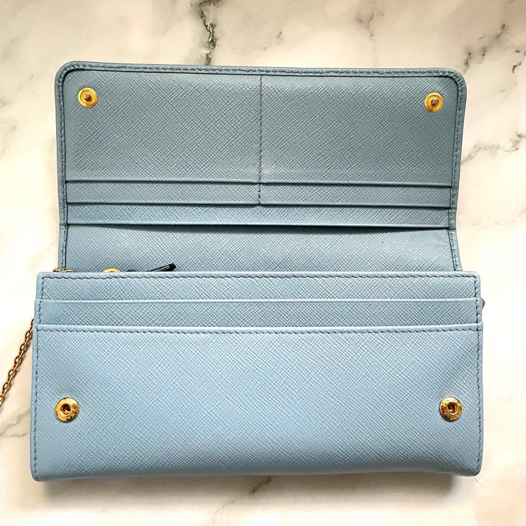 PRADA プラダ サフィアーノ　リボンフィオッコ　長財布　極美品0115-11