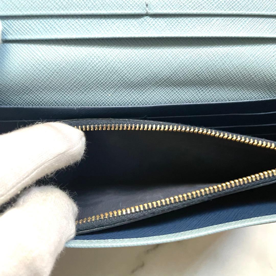 PRADA プラダ サフィアーノ　リボンフィオッコ　長財布　極美品0115-11