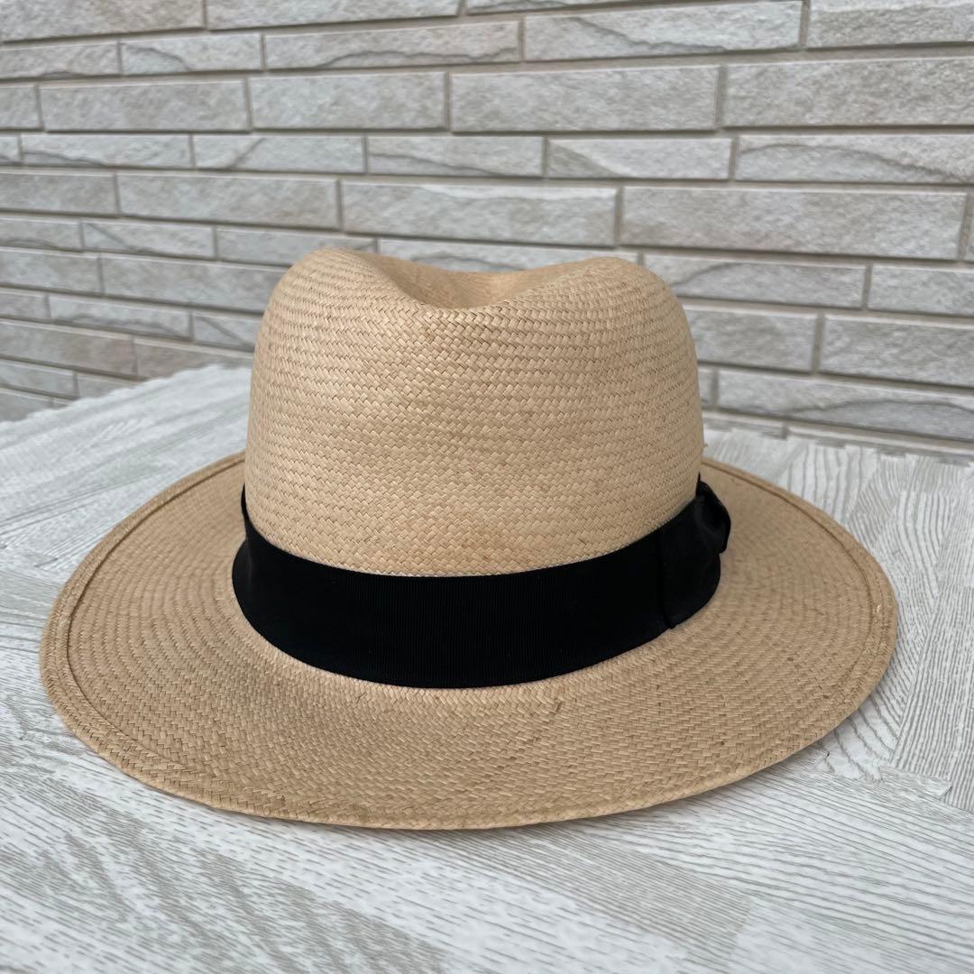 ボルサリーノ　パナマハット　58　ナチュラル　イタリア製