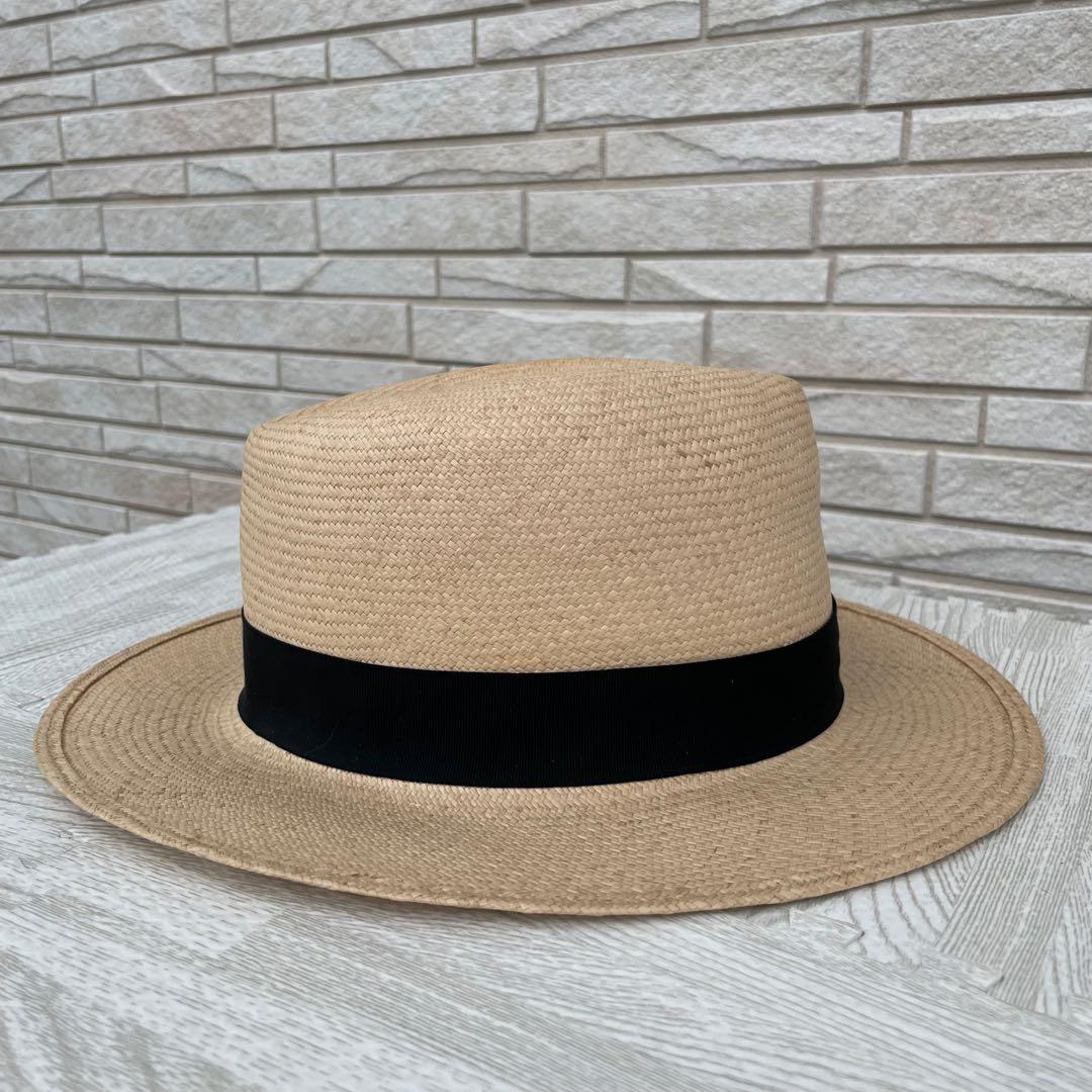 ボルサリーノ　パナマハット　58　ナチュラル　イタリア製
