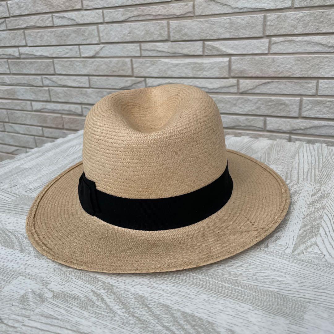 ボルサリーノ　パナマハット　58　ナチュラル　イタリア製