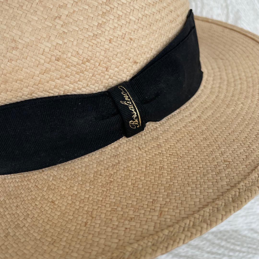 ボルサリーノ　パナマハット　58　ナチュラル　イタリア製