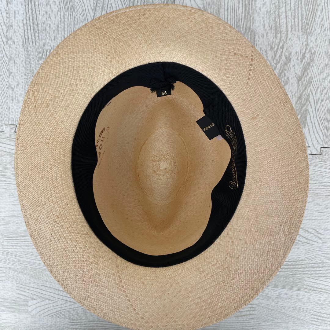 ボルサリーノ　パナマハット　58　ナチュラル　イタリア製
