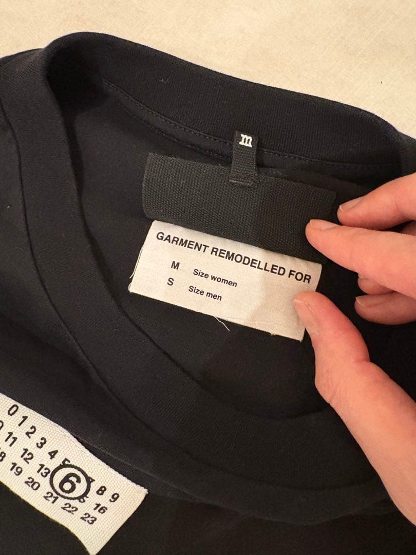 【専用出品】MM6 / カレンダータグTシャツ　黒