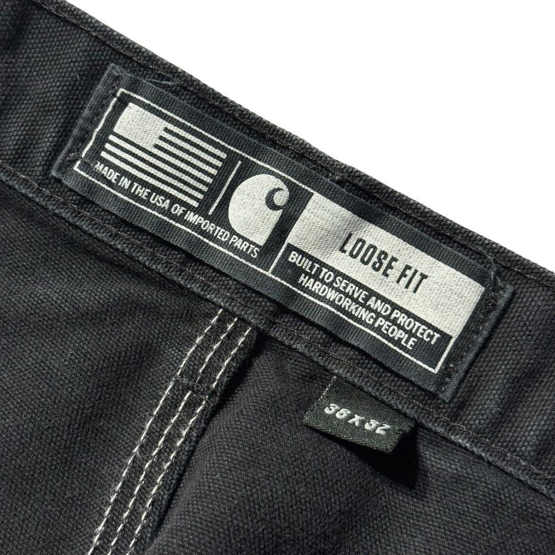 カーハート USA製 ダブルニーペインターパンツ ダック 黒 ビンテージ 00s