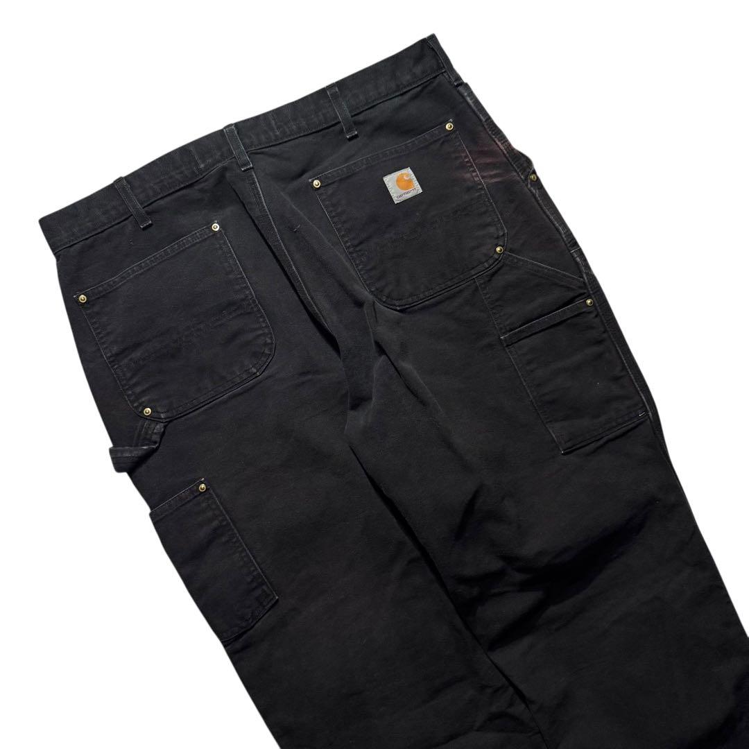 カーハート USA製 ダブルニーペインターパンツ ダック 黒 ビンテージ 00s