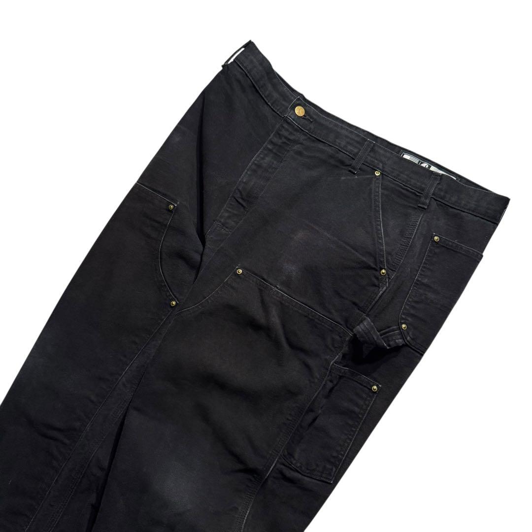 カーハート USA製 ダブルニーペインターパンツ ダック 黒 ビンテージ 00s