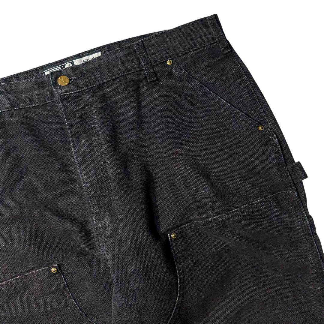 カーハート USA製 ダブルニーペインターパンツ ダック 黒 ビンテージ 00s
