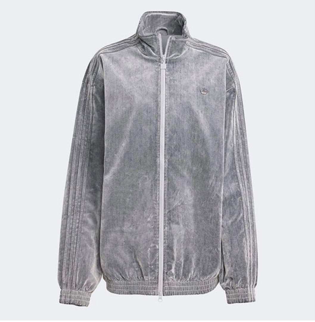 新品　Ｍ　adidas 起毛ツイル　オーバーサイズファイアーバードトラックトップ