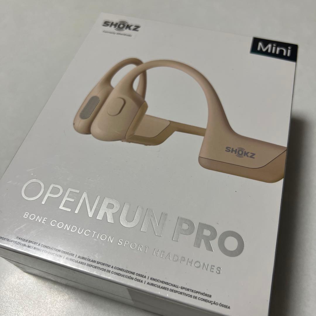 新品未開封SHOKZ OPENRUN PRO Mini 骨伝導イヤホン ベージュ