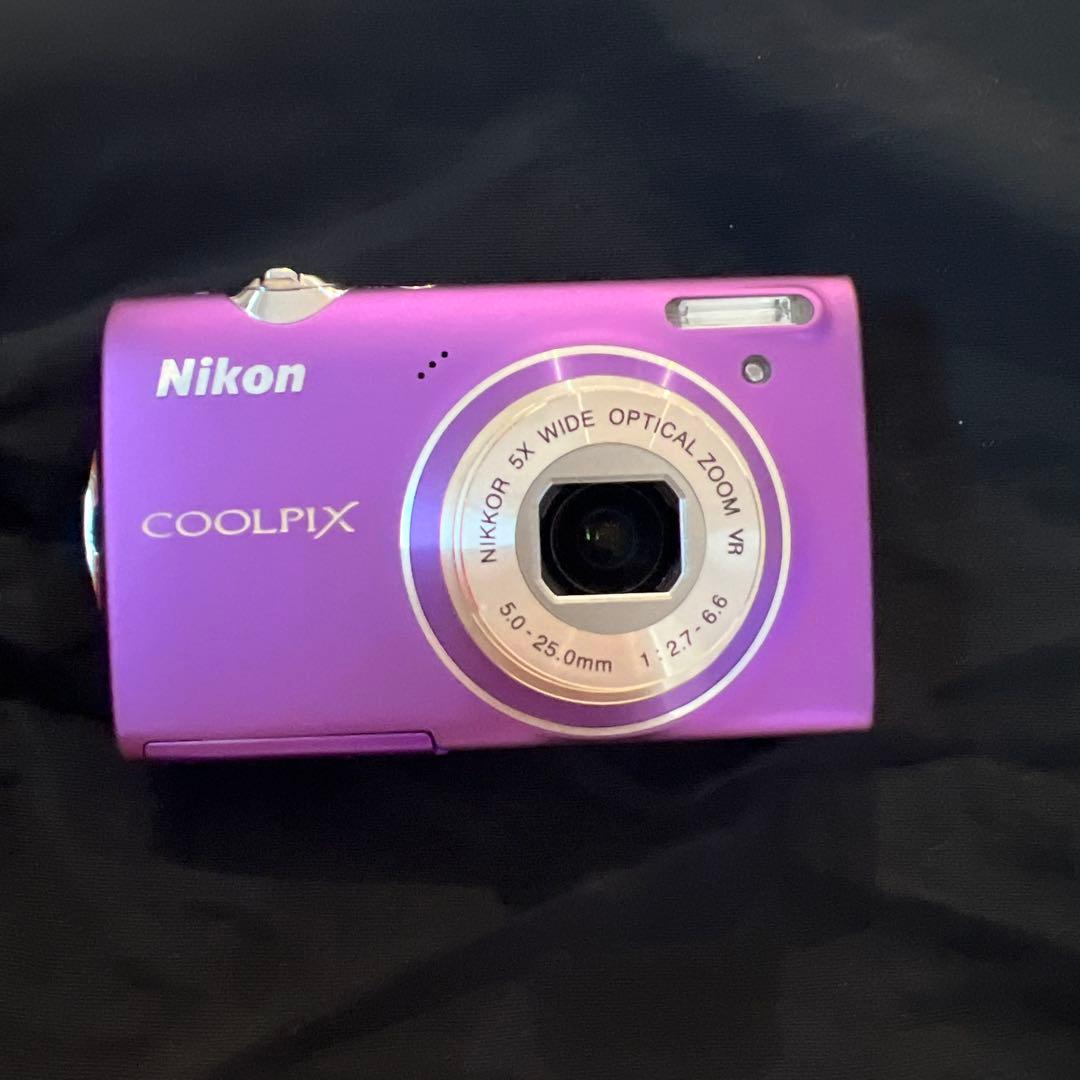 動作OK Nikon デジタルカメラ本体　紫coolpix S5100
