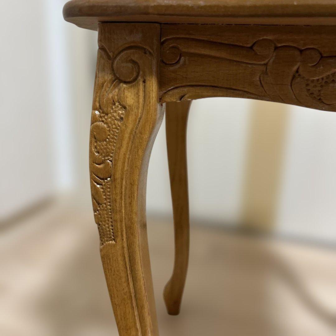 美品✨イタリア製　サイドテーブル　象嵌細工　猫脚　ネストテーブル　アンティーク